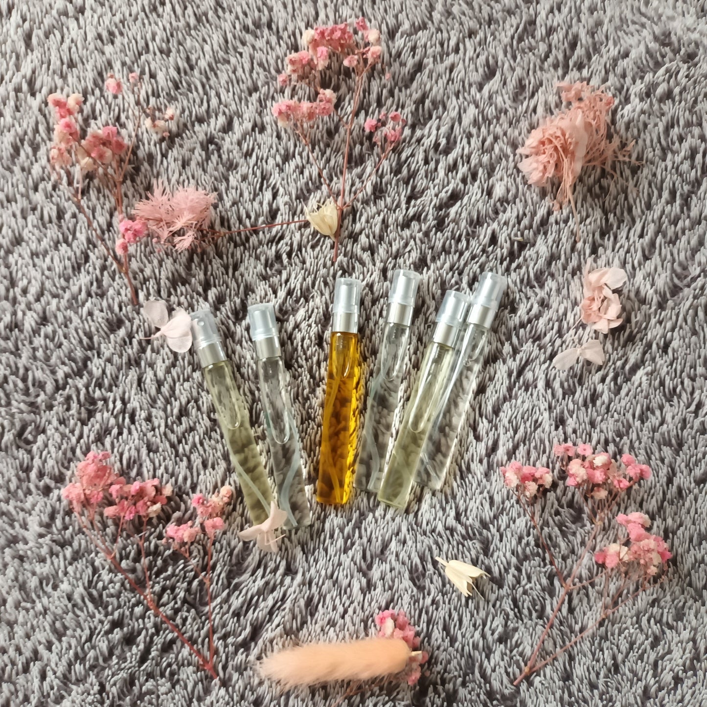 Crochet lavender bouquet + Essential oil perfume