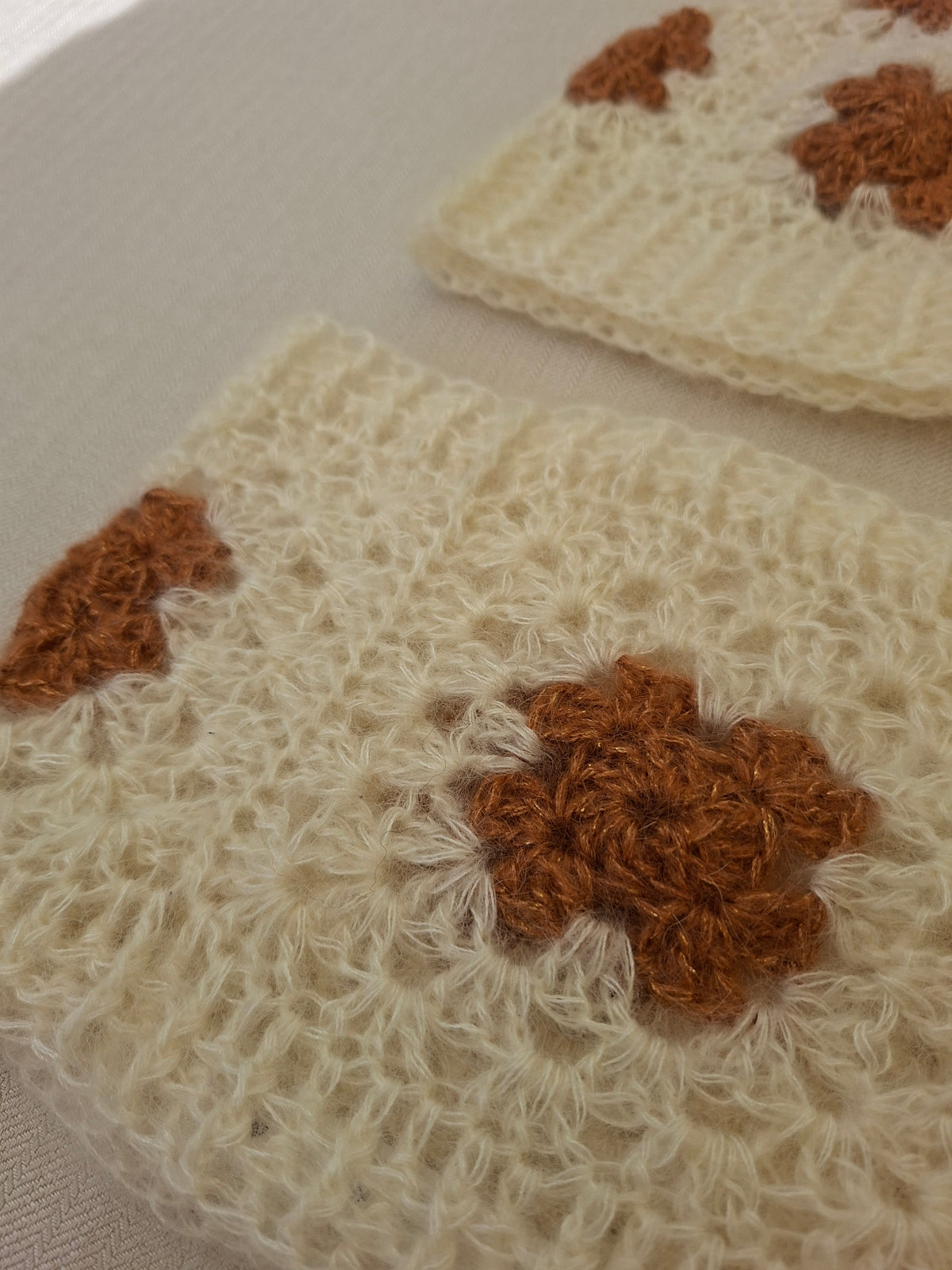 Bonnet + Cache-cou mohair & soie en crochet