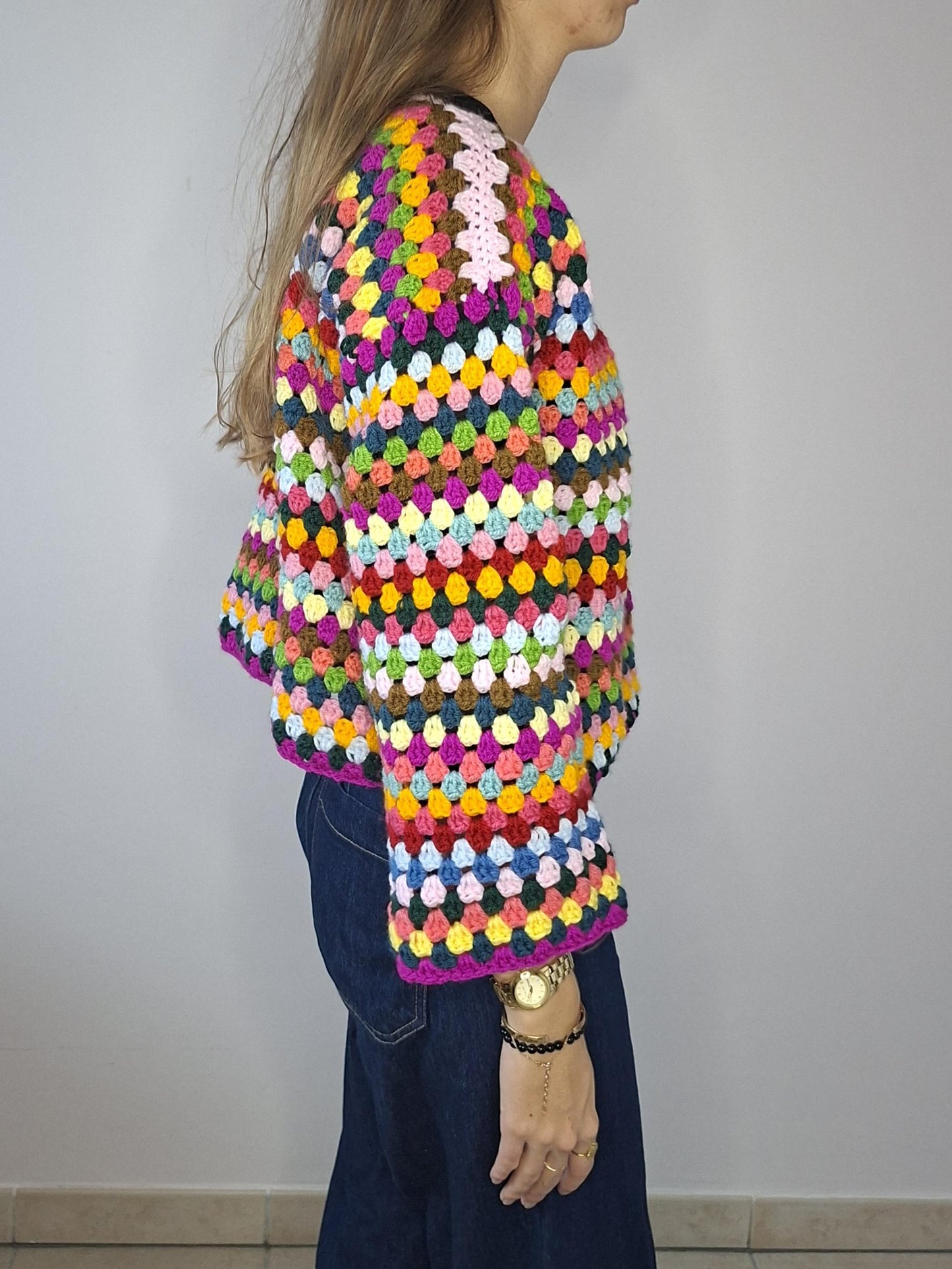 Multicolor Striped Crochet Sweater Pattern – PDF Crochet Pattern