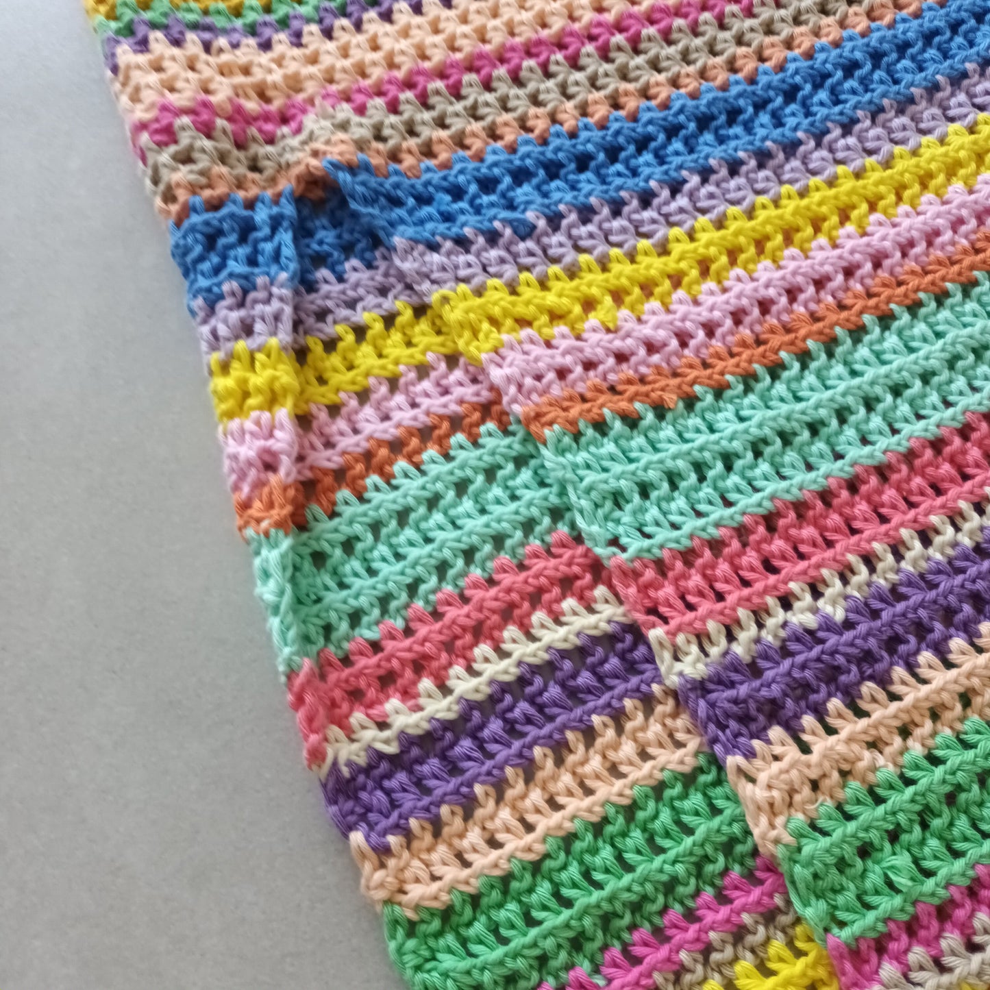 Crochet Pattern Long Multicolor Striped Dress – PDF Crochet Pattern