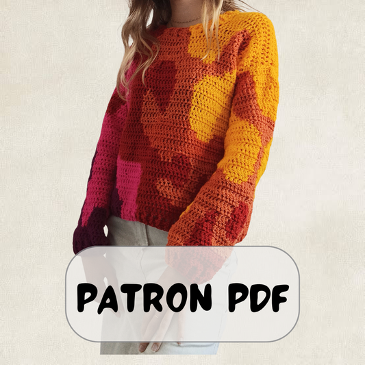 Crochet Sweater Pattern Sunset – PDF Crochet Pattern