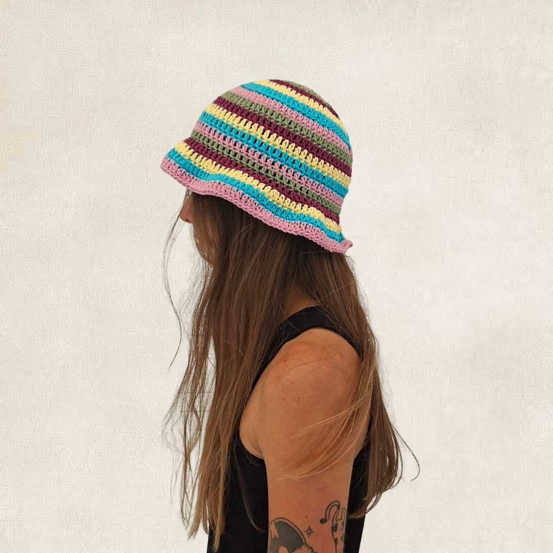 Bob rayé multicolore