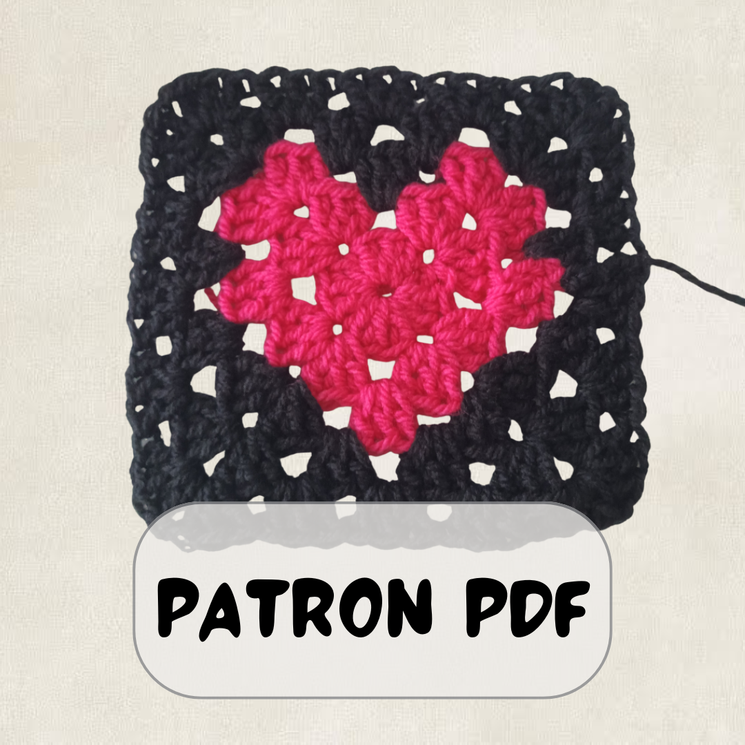 Crochet Pattern Granny Square Heart – PDF Crochet Pattern