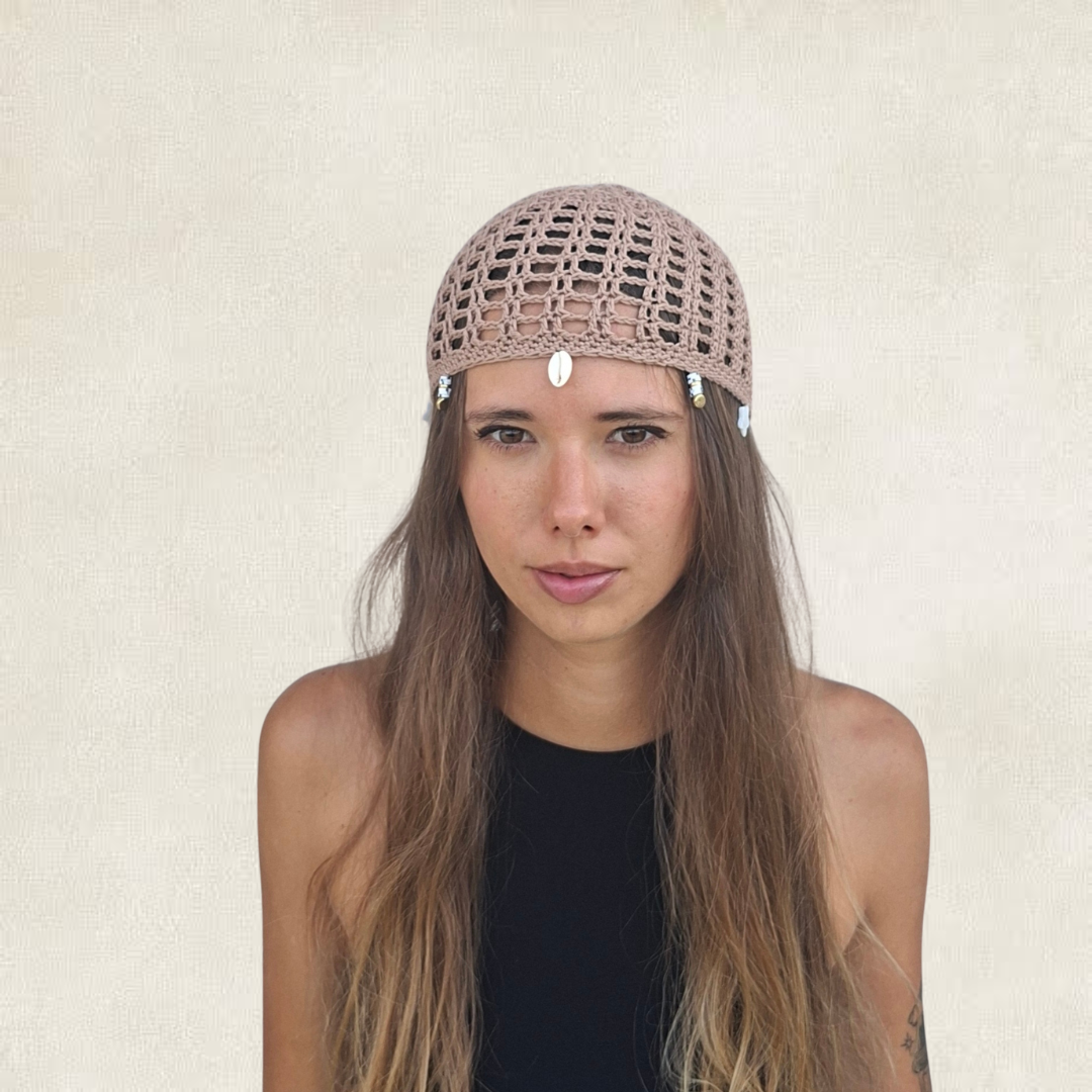Knit hat - brown