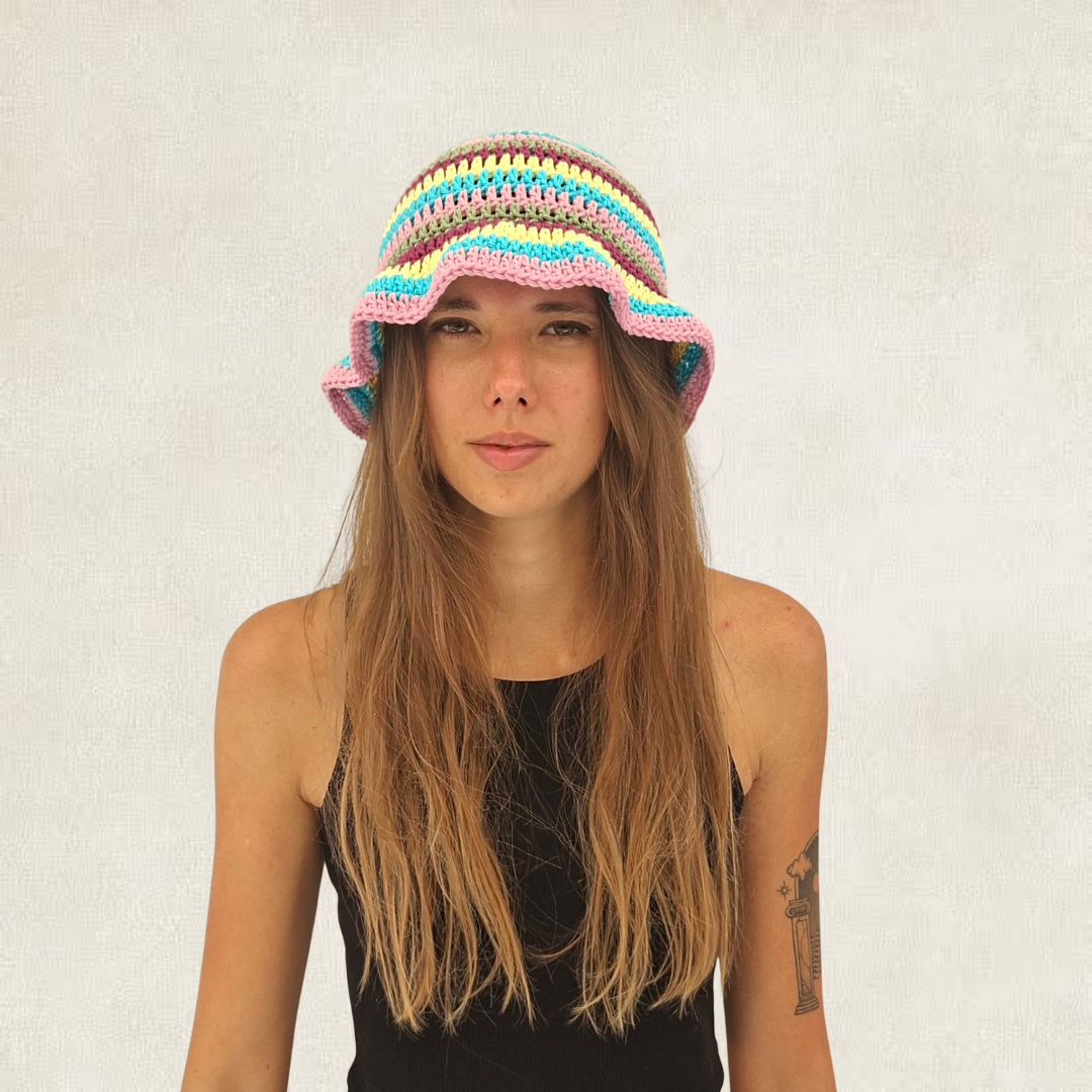 Bob rayé multicolore