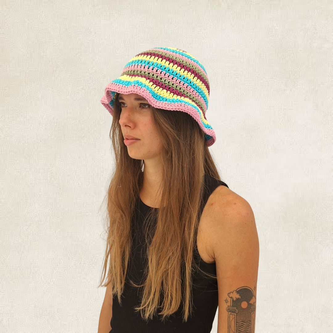 Bob rayé multicolore