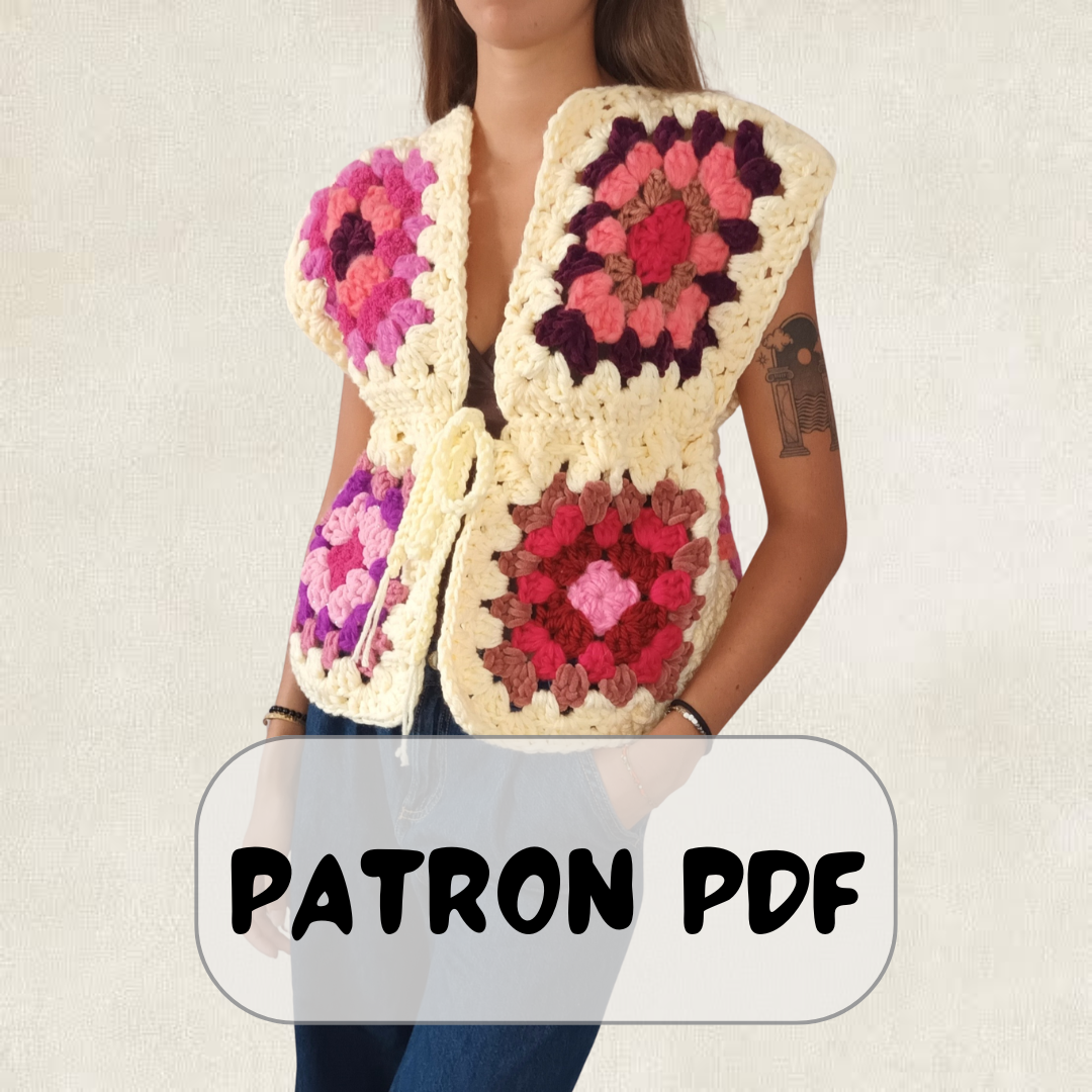 XXL Granny Square Cardigan Crochet Pattern – PDF Crochet Pattern
