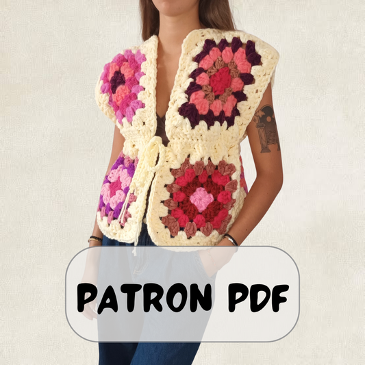 XXL Granny Square Cardigan Crochet Pattern – PDF Crochet Pattern