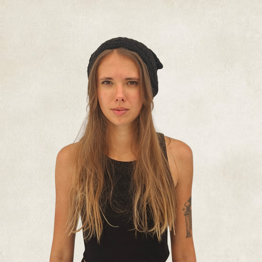 Black crochet bandana