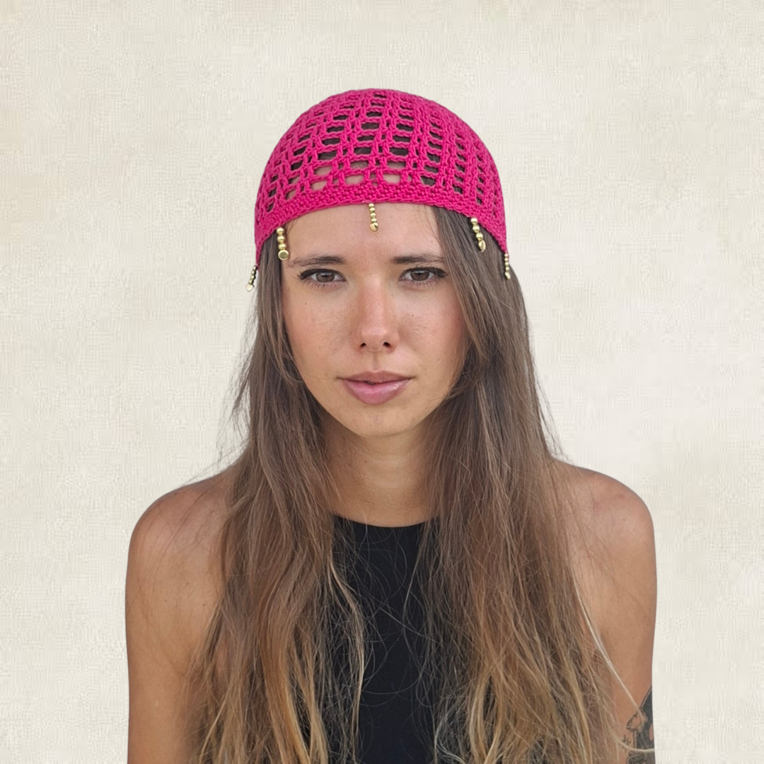 Knit beanie - pink