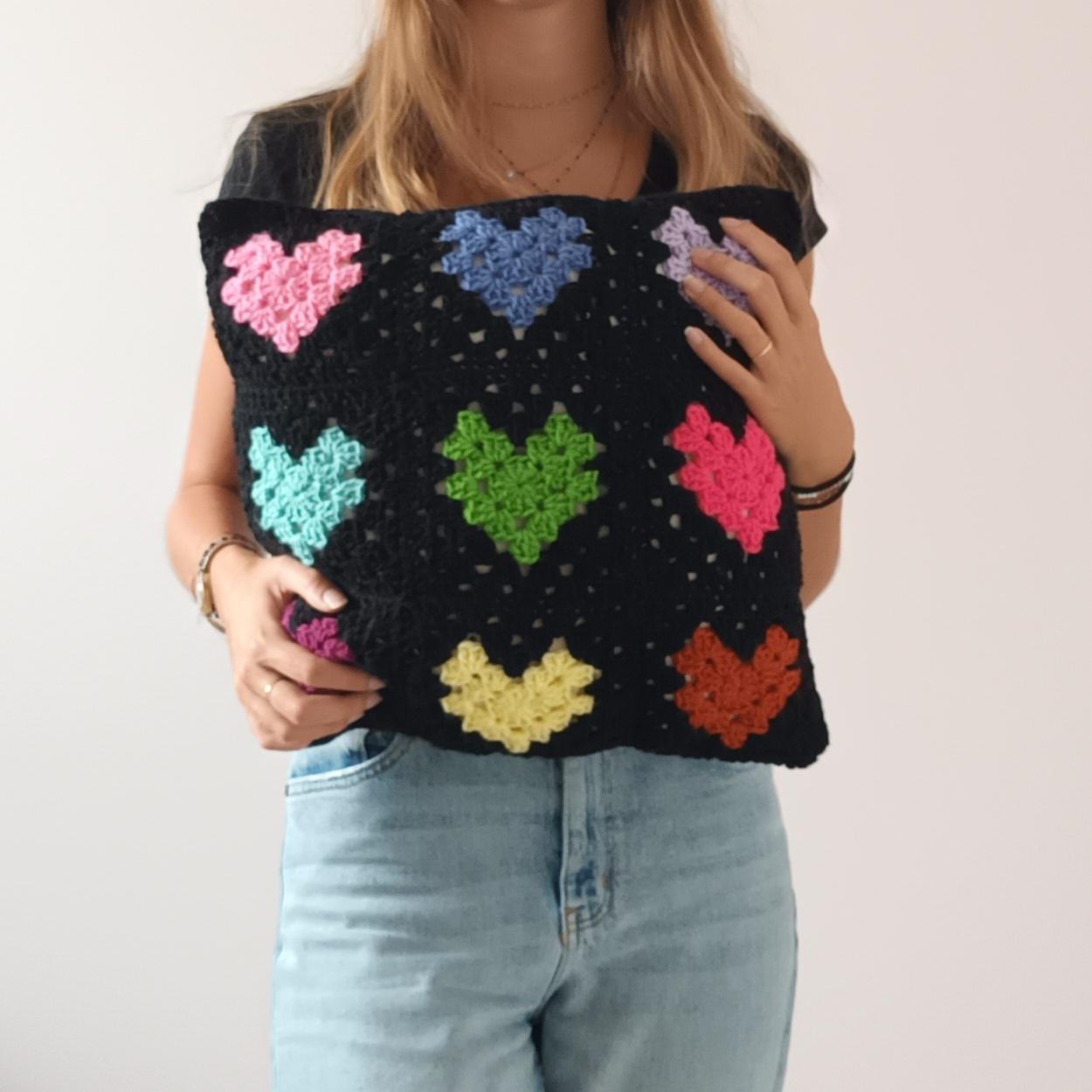 Crochet Pattern Granny Square Heart – PDF Crochet Pattern