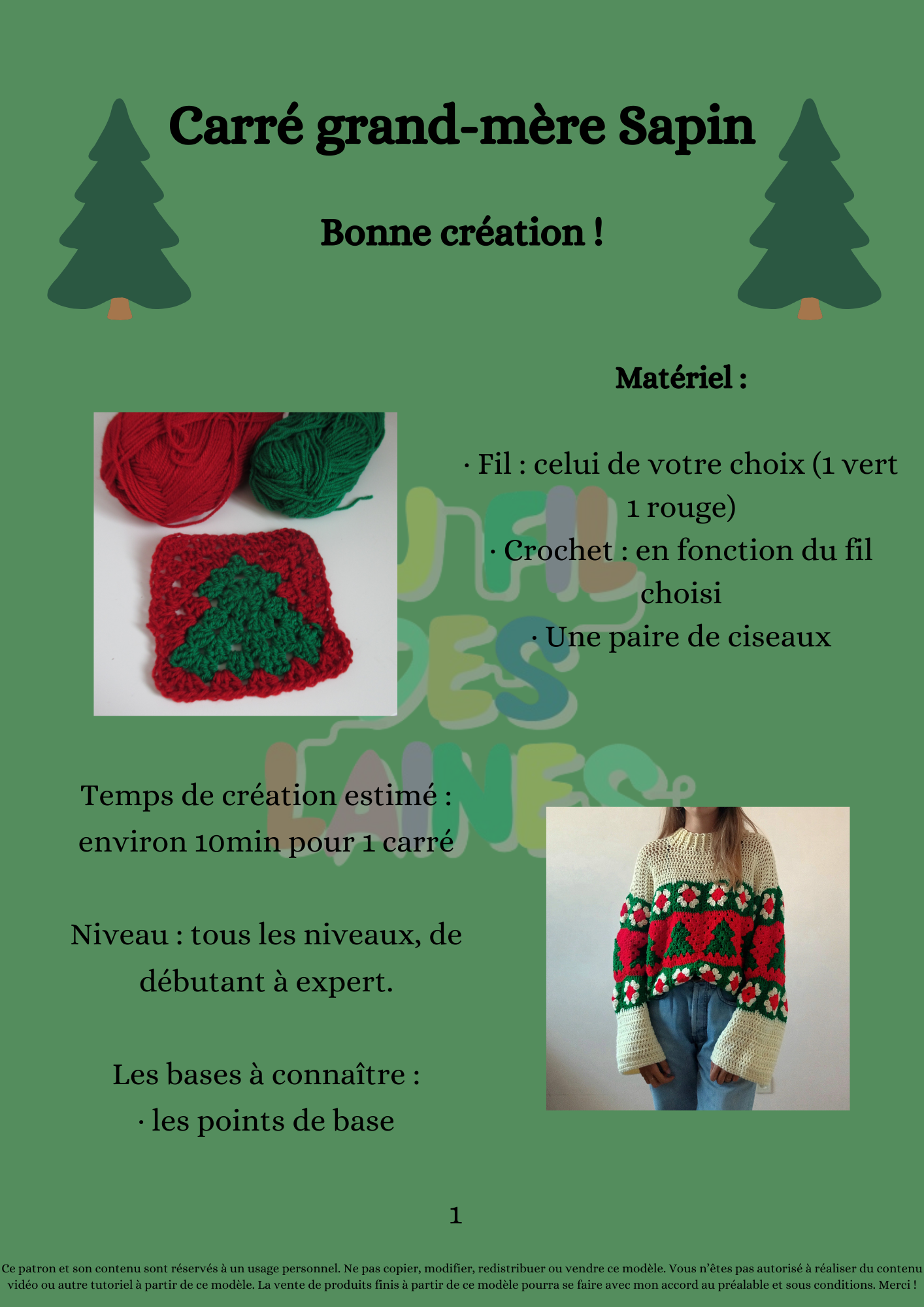 Crochet Granny Square Christmas Tree Pattern – PDF Crochet Pattern