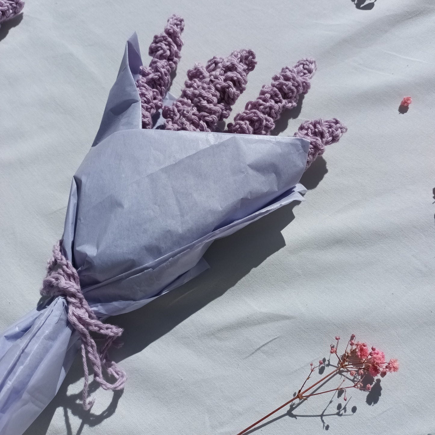 Crochet lavender bouquet + Essential oil perfume