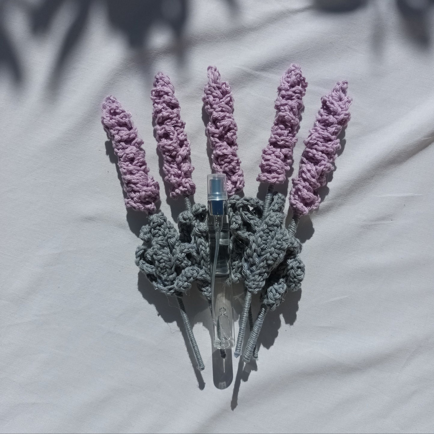 Crochet lavender bouquet + Essential oil perfume