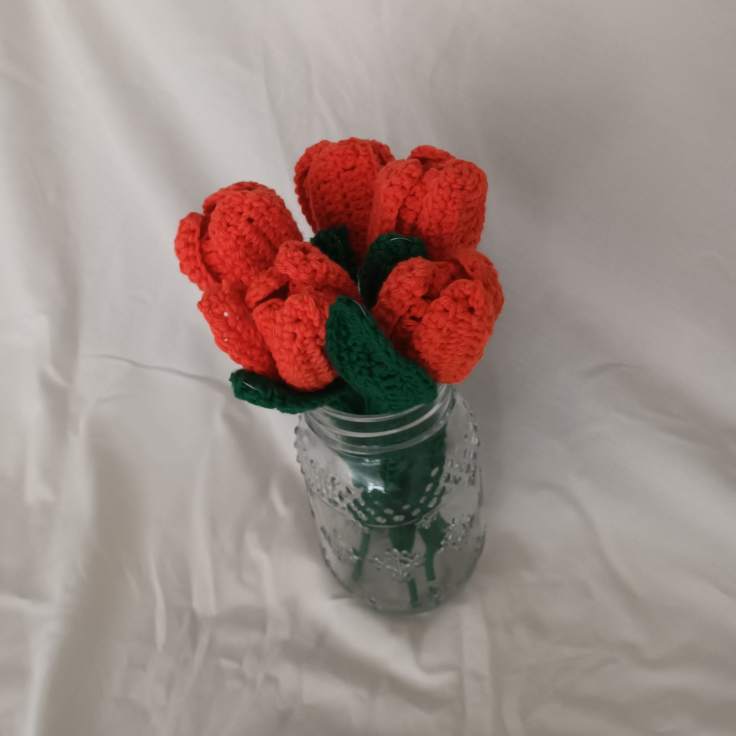 Bouquet de tulipes en crochet + Parfum aux huiles essentielles