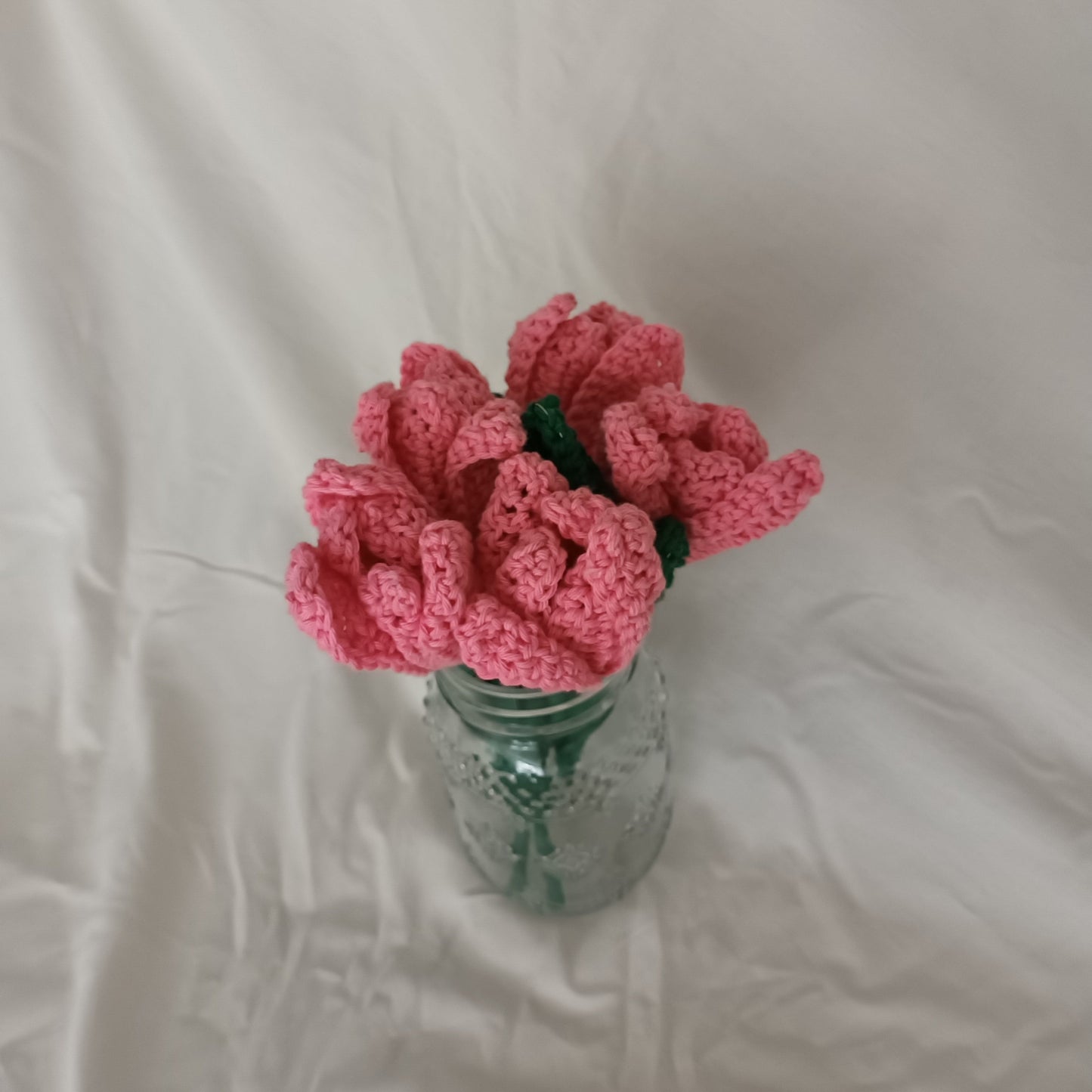 Bouquet de tulipes en crochet + Parfum aux huiles essentielles