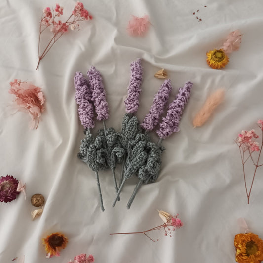 Crochet lavender bouquet + Essential oil perfume