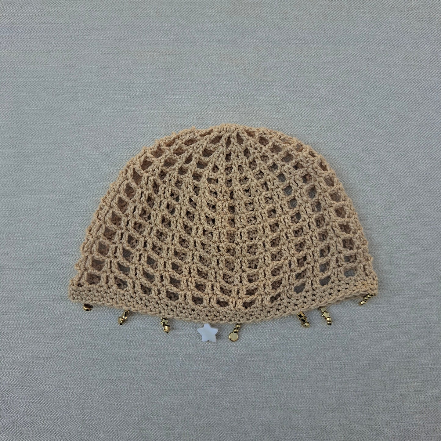 Bonnet en maille - beige