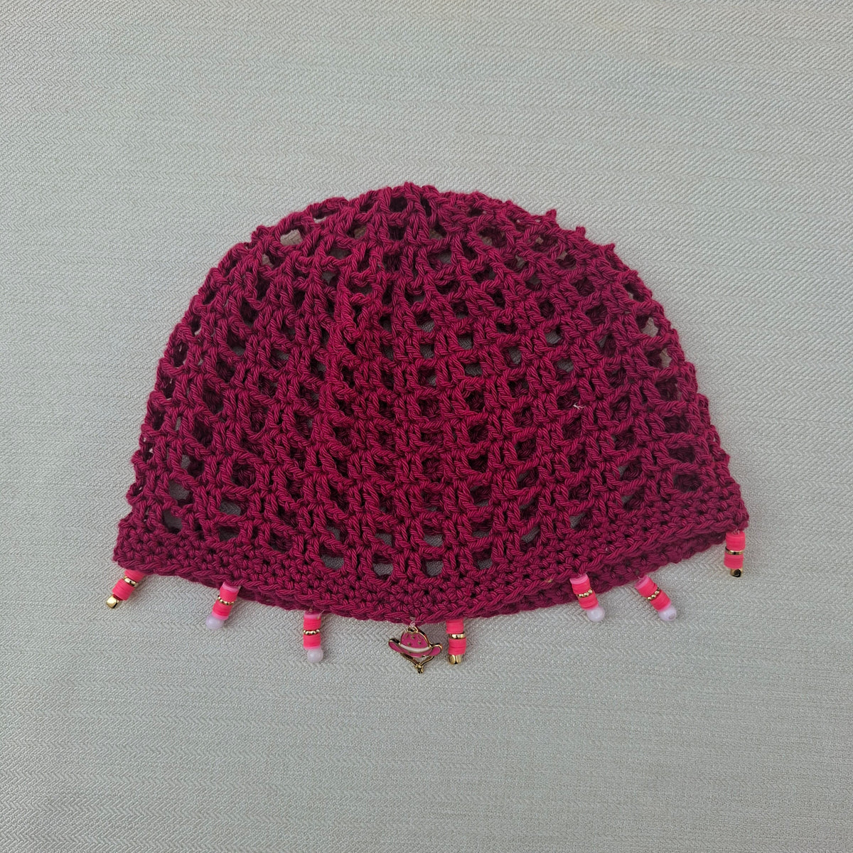 Knitted beanie - purple
