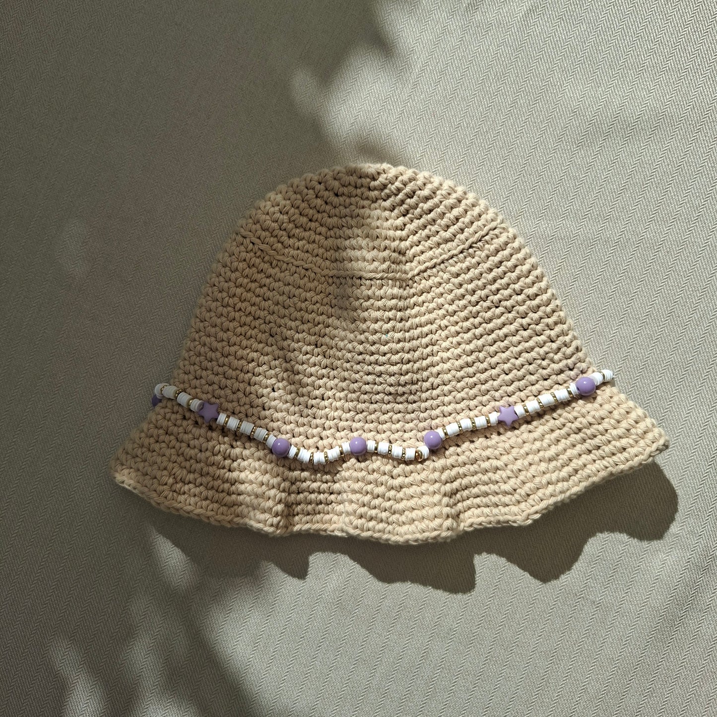 Bob beige & perles