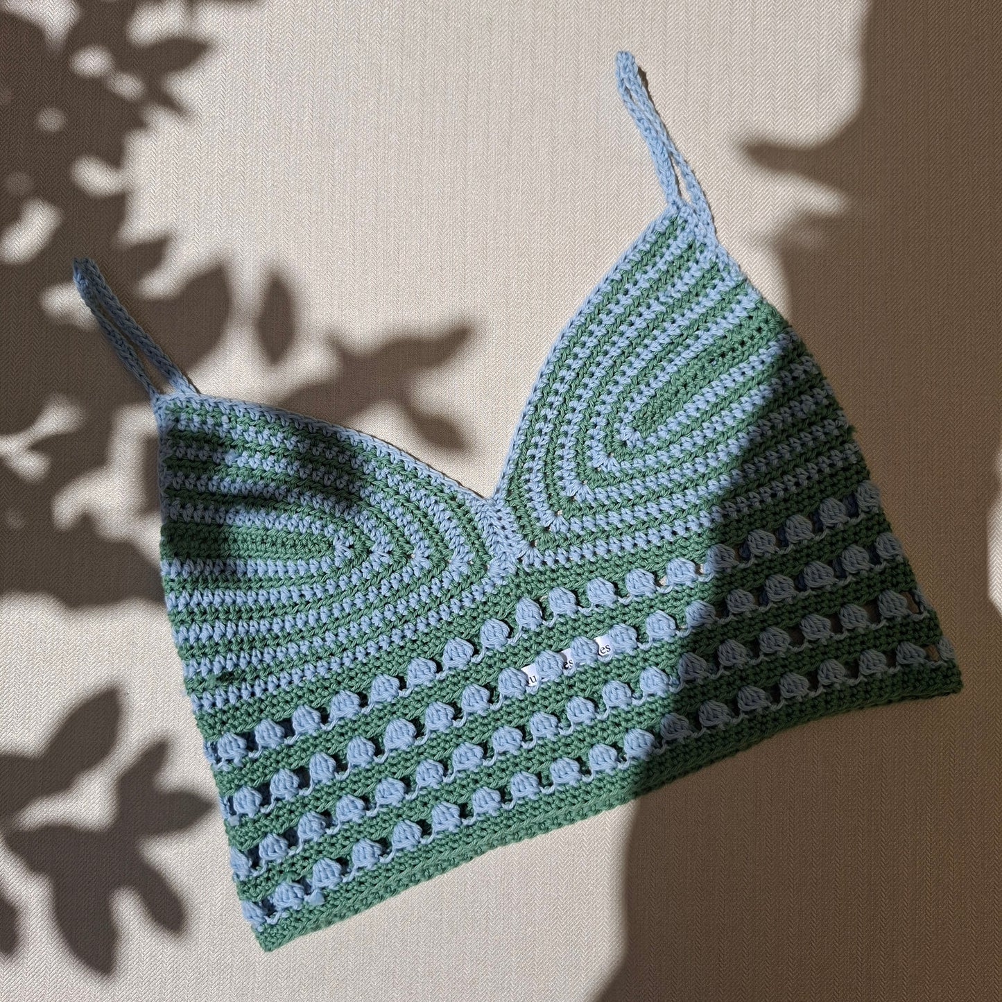 Striped crochet crop top