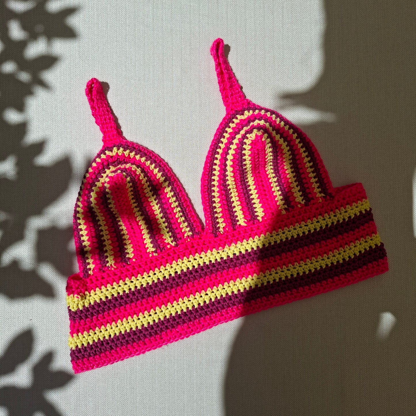 Multicolor crochet crop top