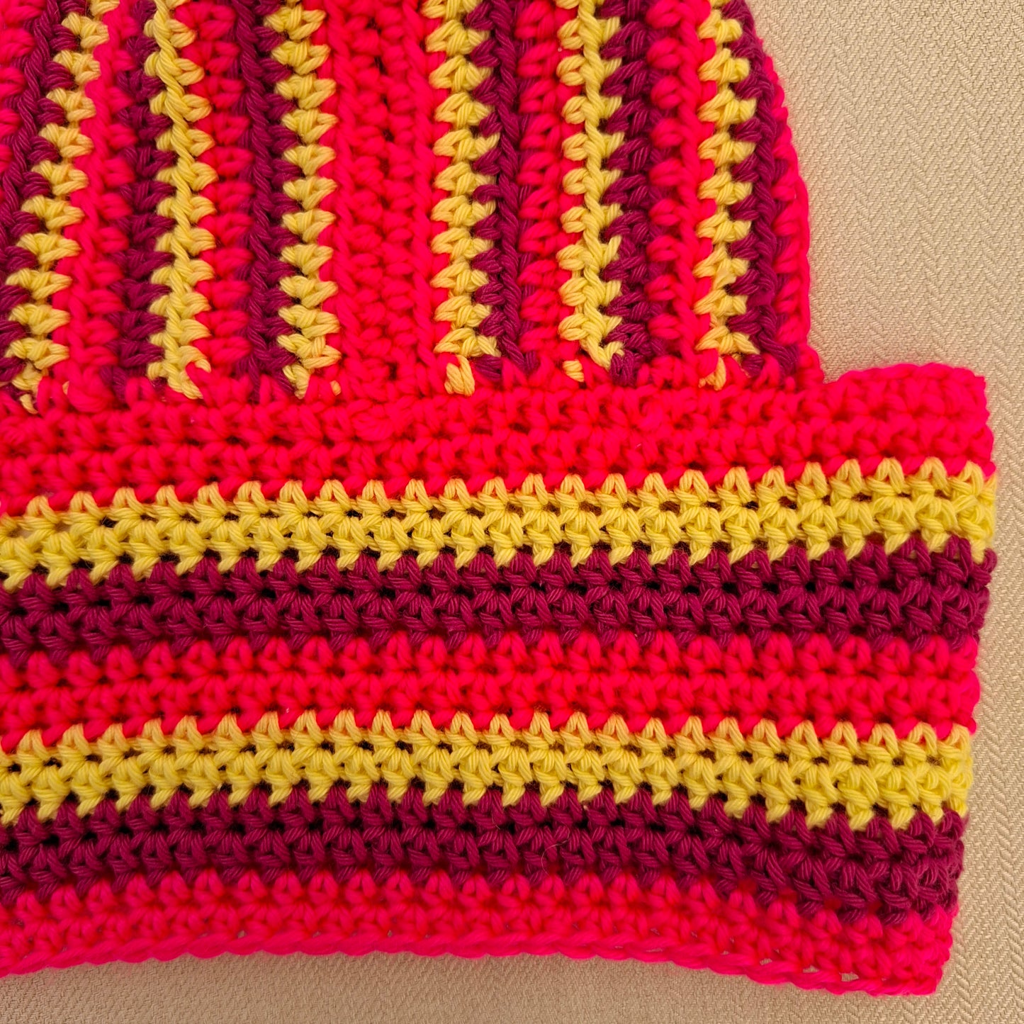 Multicolor crochet crop top