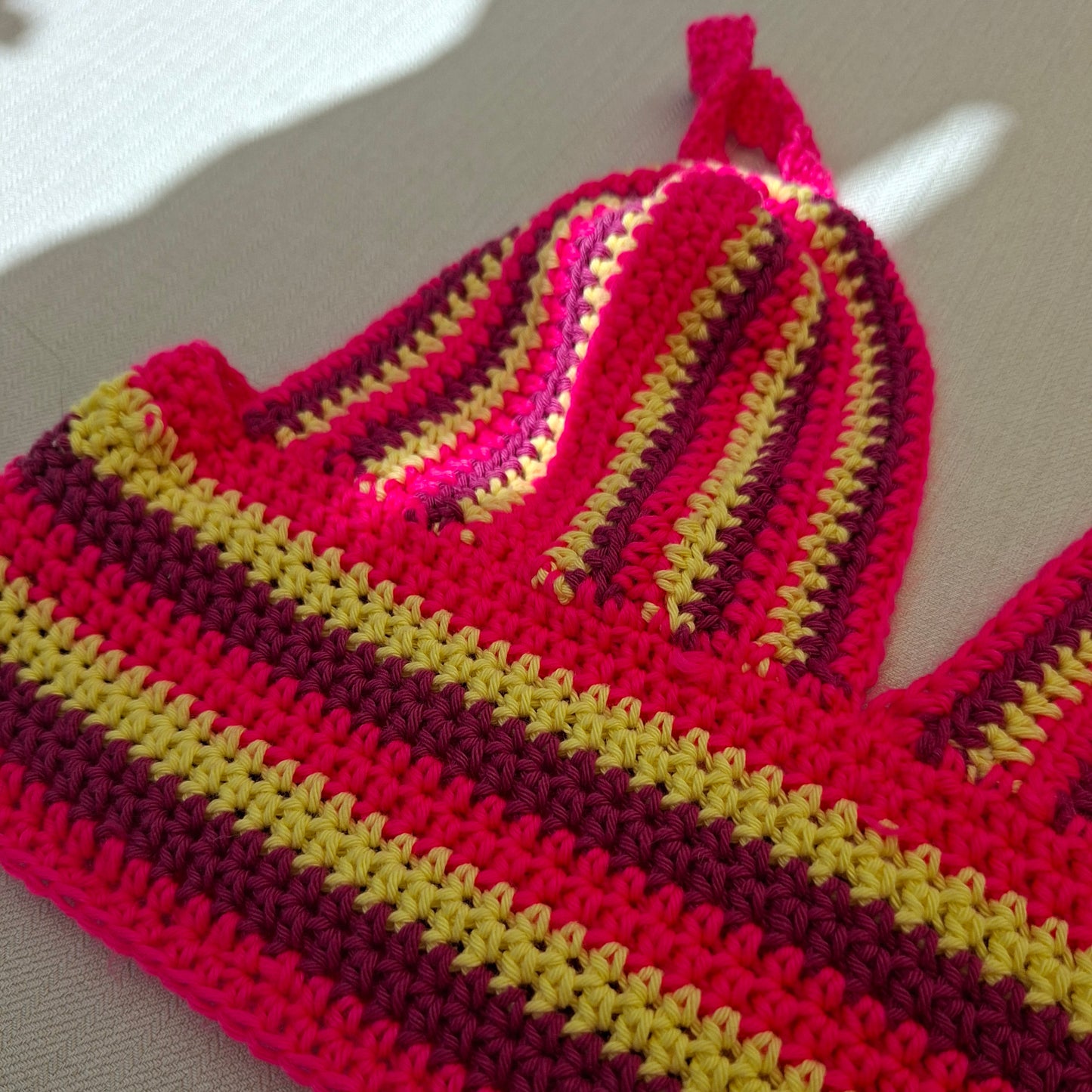 Multicolor crochet crop top