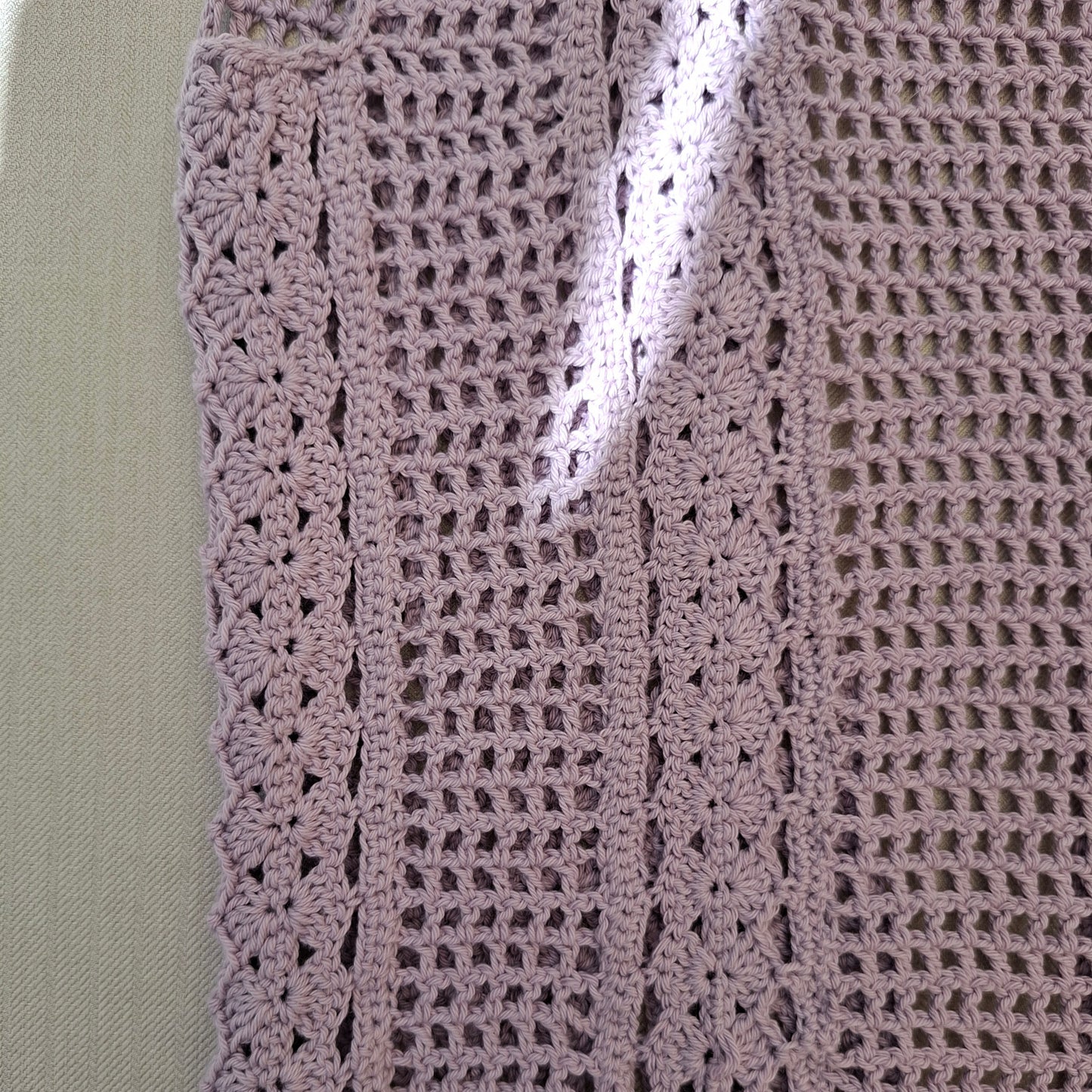 Lilac backless crochet lace tank top