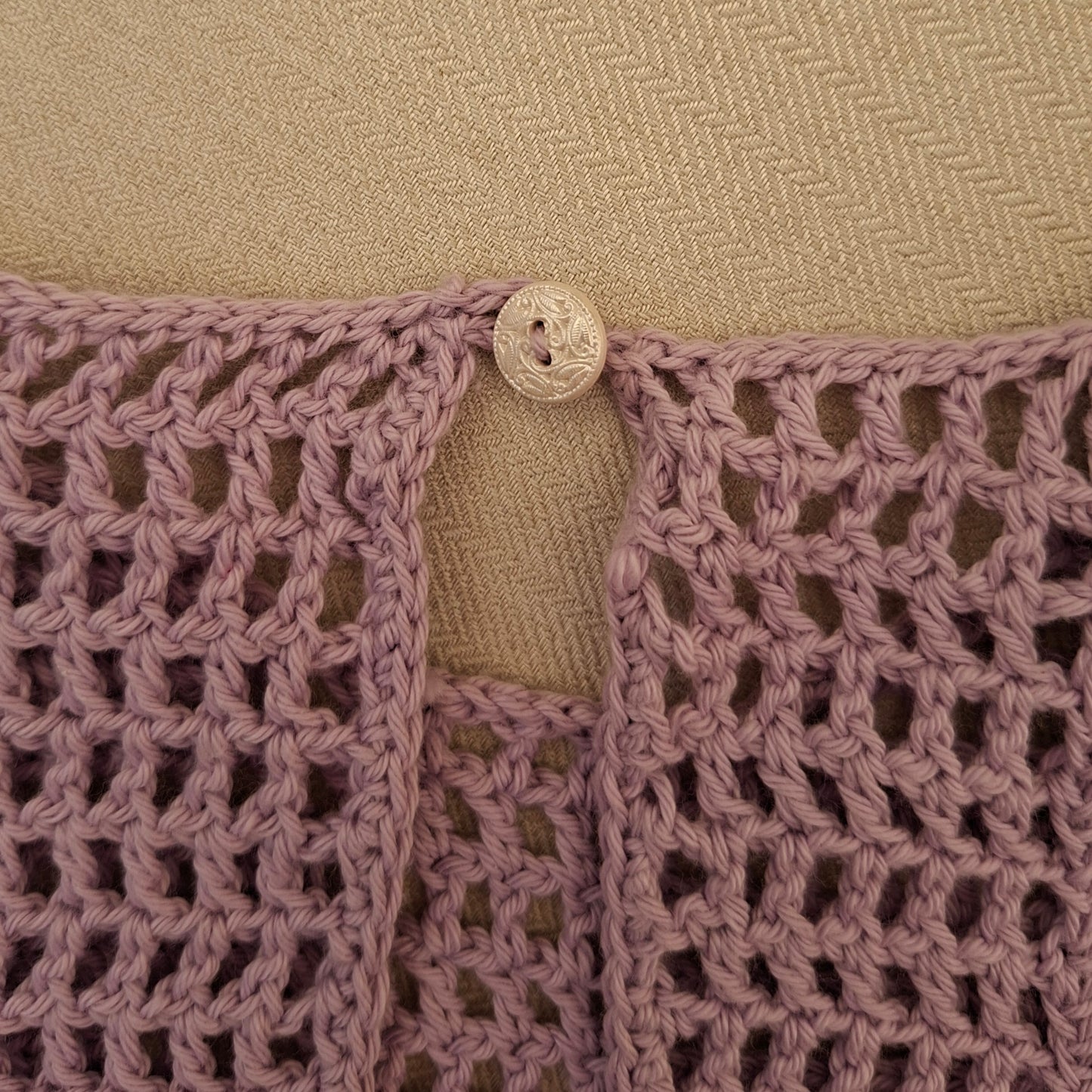 Lilac backless crochet lace tank top