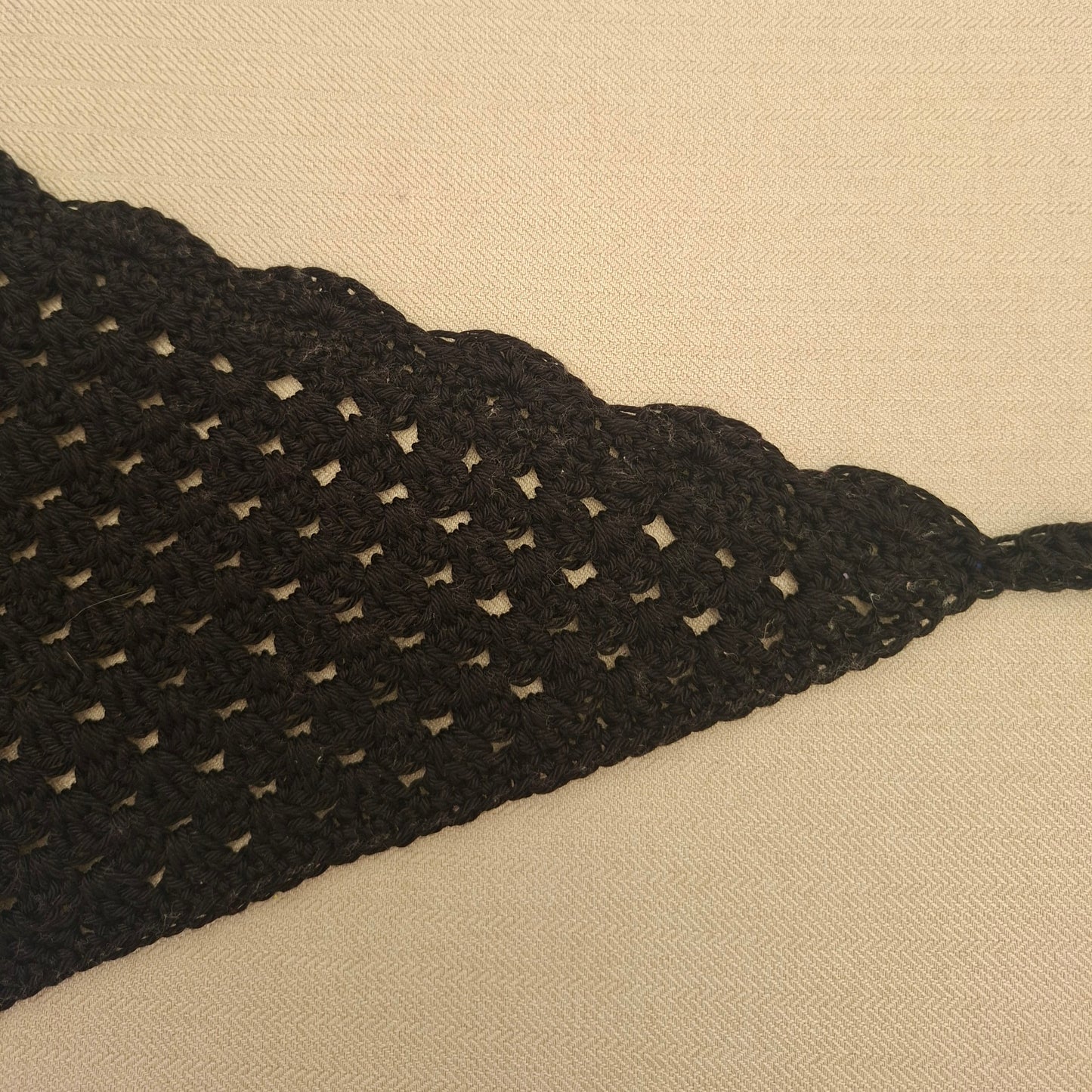 Black crochet bandana