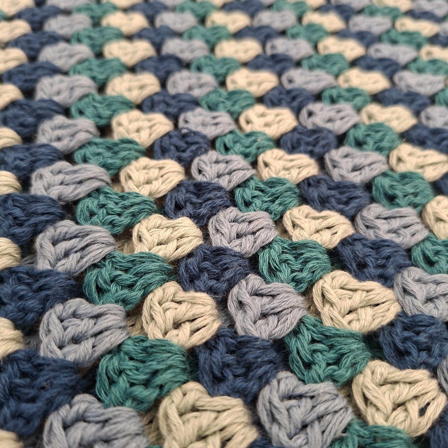 Ensemble rayé bleu Homme en crochet