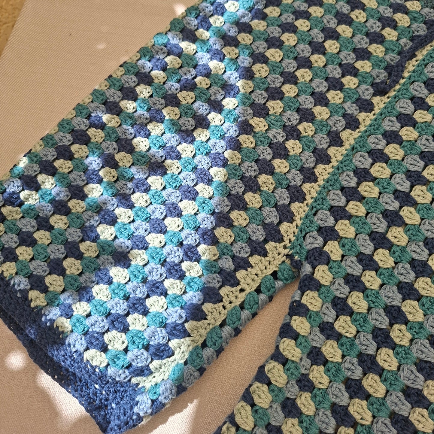 Ensemble rayé bleu Homme en crochet