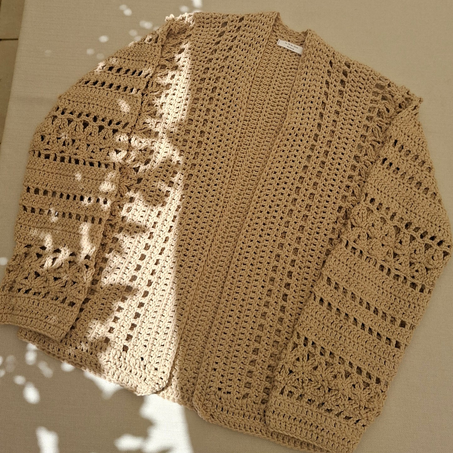 Beige crochet cardigan