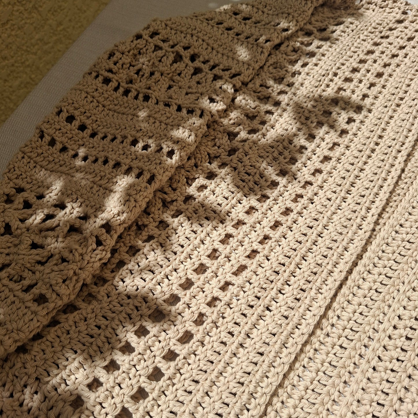 Beige crochet cardigan