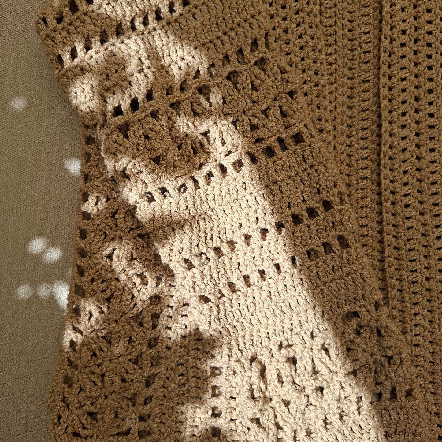 Beige crochet cardigan