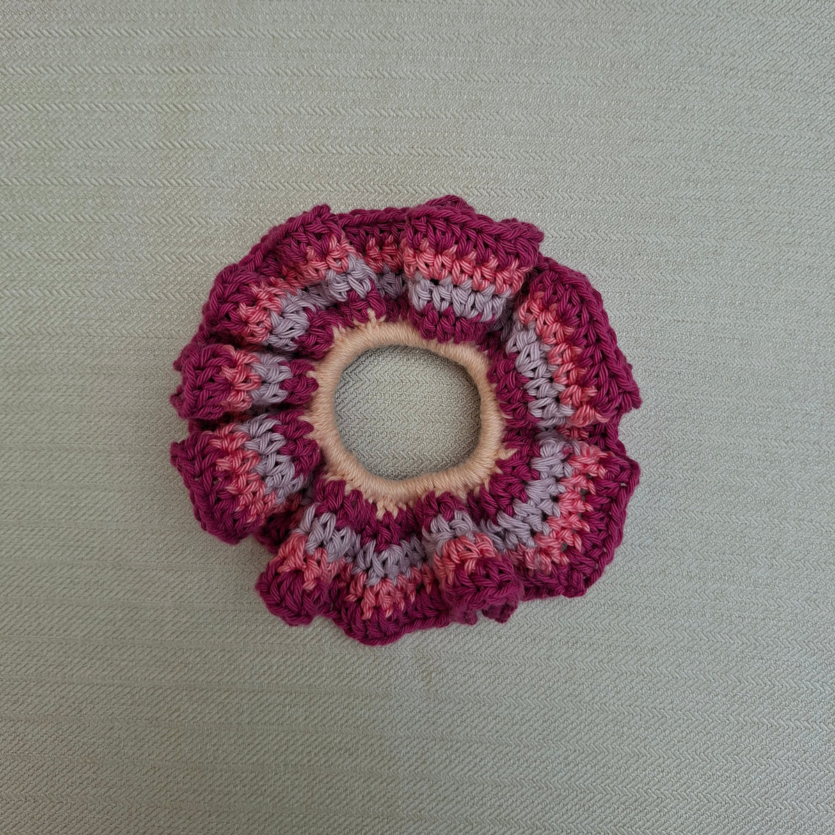 Chouchou multicolore en crochet