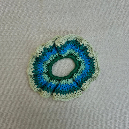 XXL Colorful Crocheted Scrunchie – Unique Colorful Scrunchie – Handmade in France