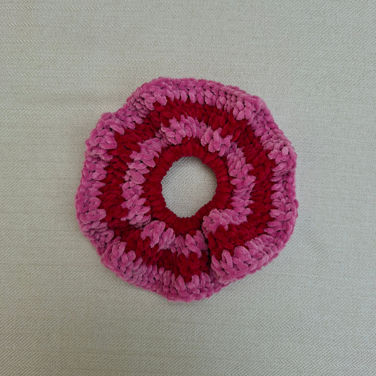 Chouchou multicolore en crochet
