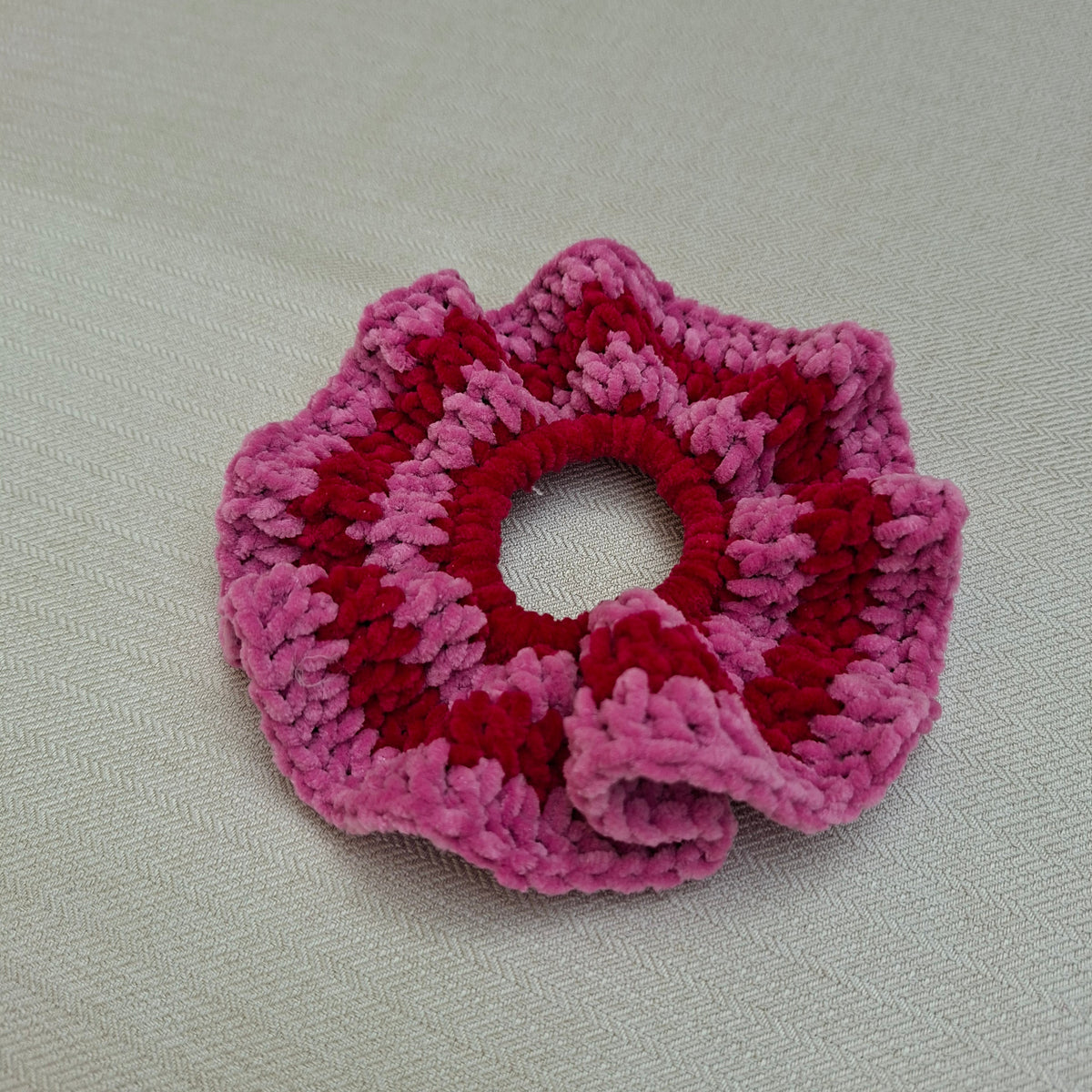Chouchou multicolore en crochet