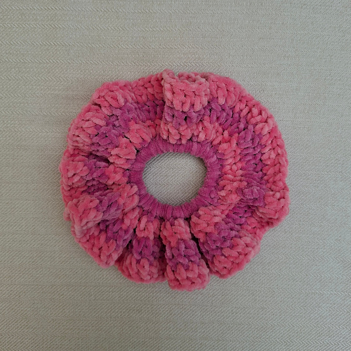 Chouchou multicolore en crochet