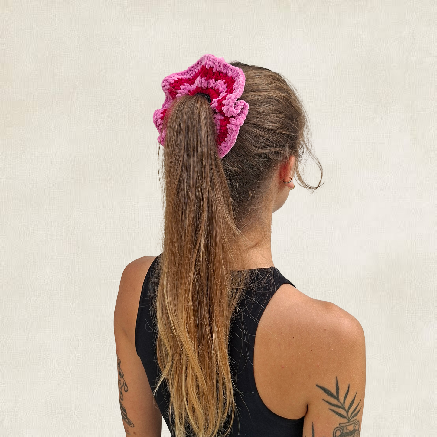 Chouchou multicolore en crochet