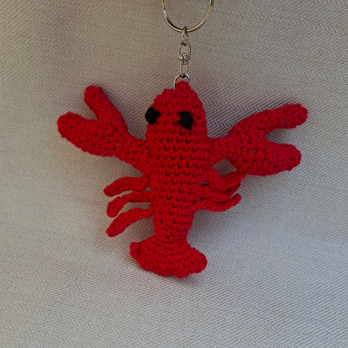 Crochet Lobster Keychain