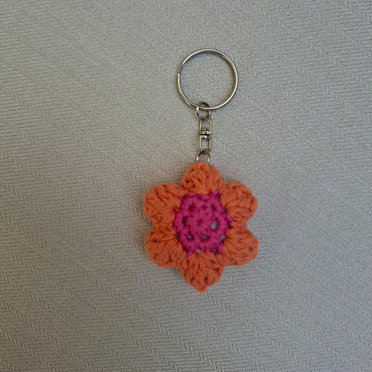 Porte-clés Fleur en crochet