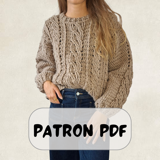 Twisted Crochet Sweater Pattern – PDF Crochet Pattern