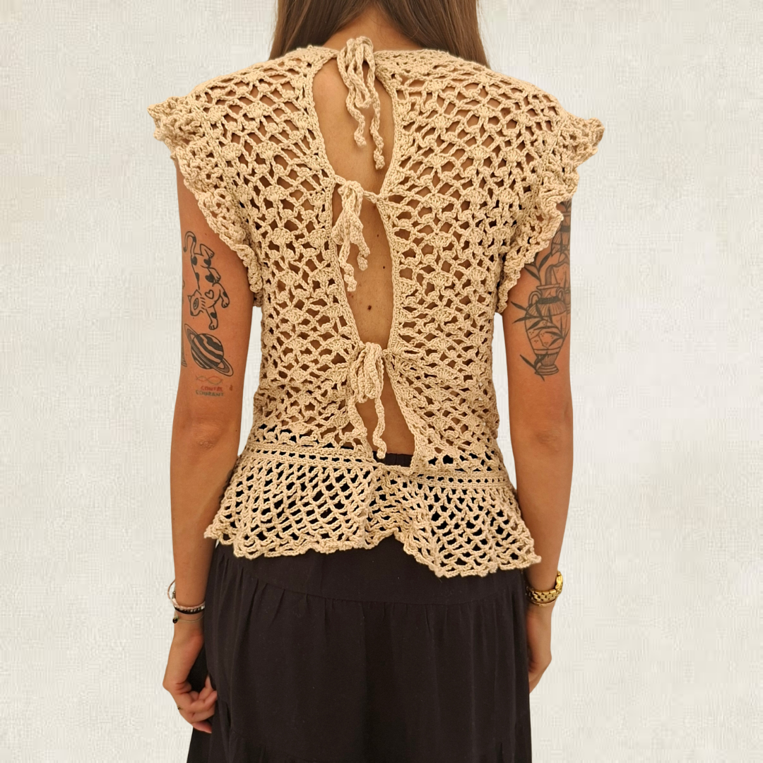 Haut bohème dentelle en crochet