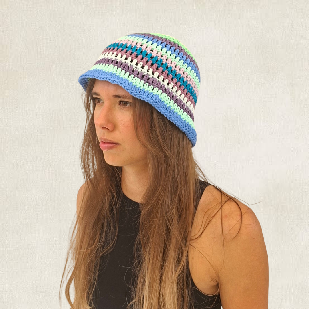 Bob rayé multicolore