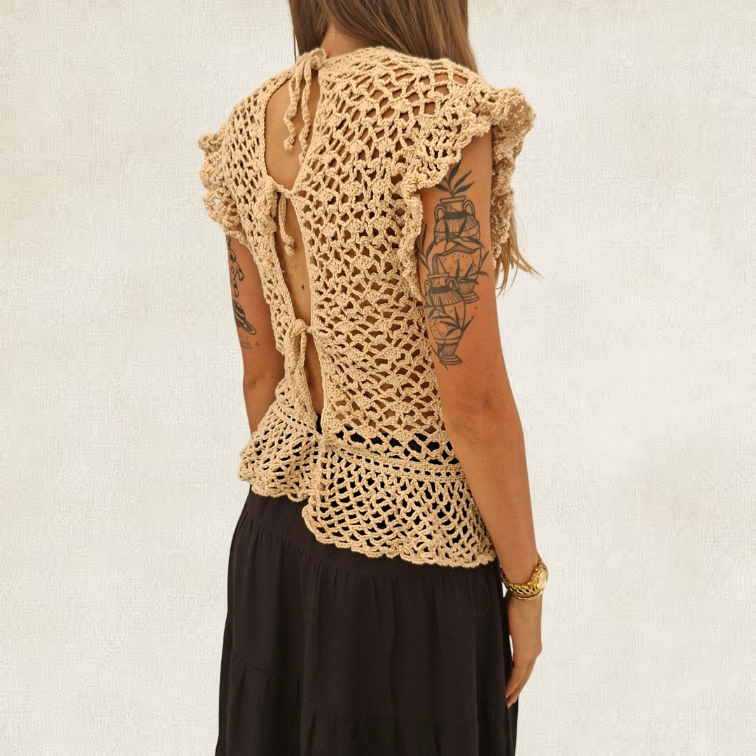 Haut bohème dentelle en crochet