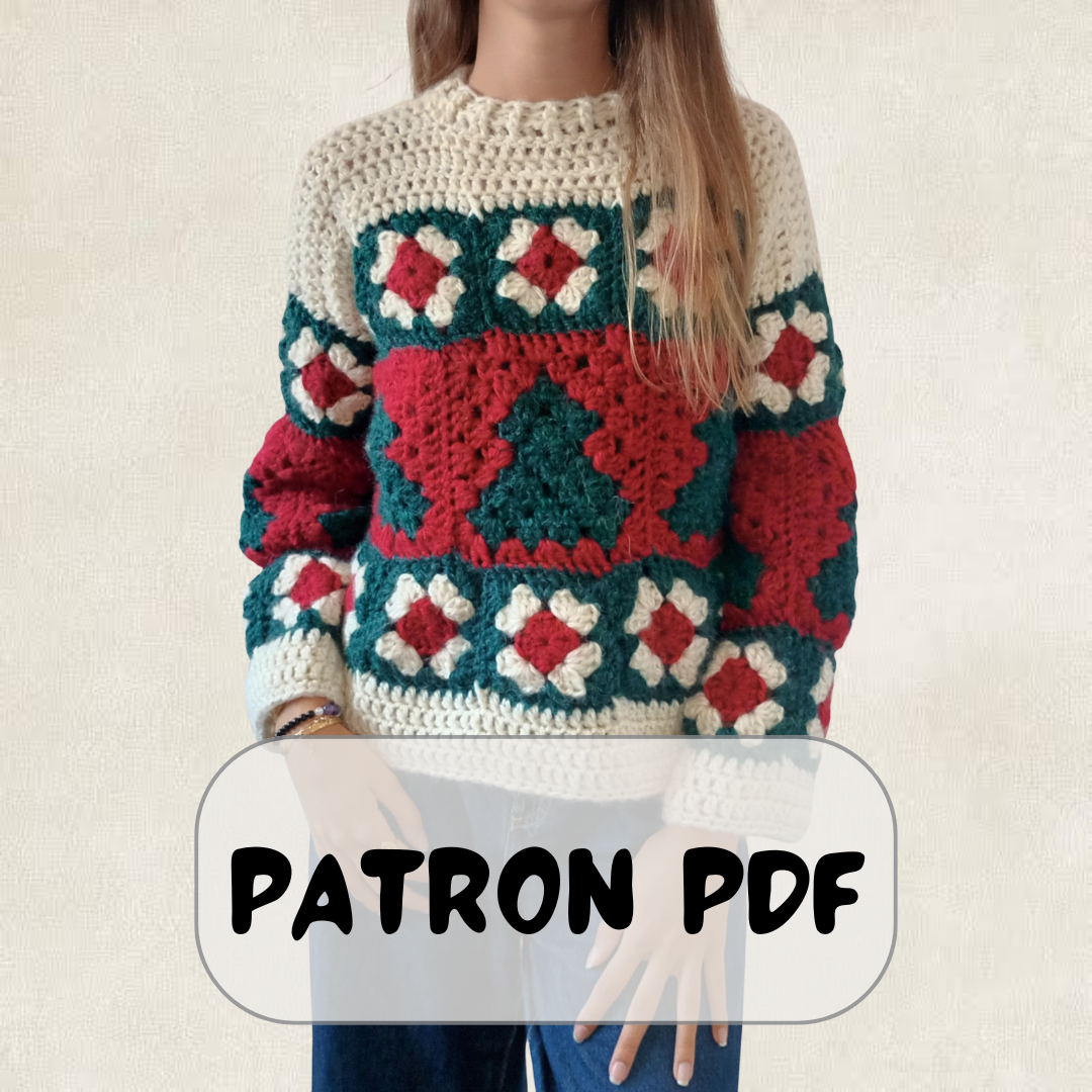 Modèle Crochet Pull de Noël – Patron PDF Crochet