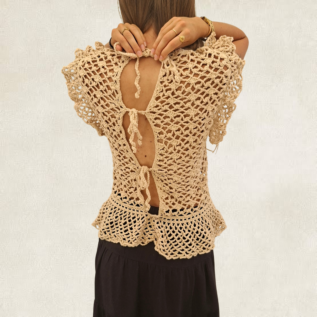 Haut bohème dentelle en crochet